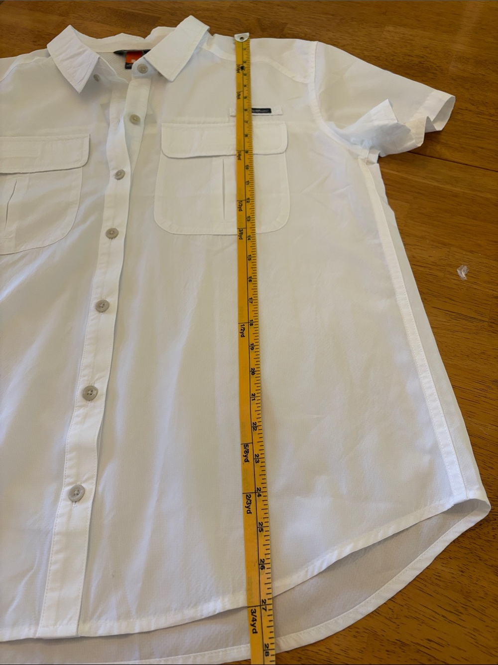 Eddie Bauer White Short-Sleeve Button Front Camp Shirt - Picture 14 of 15